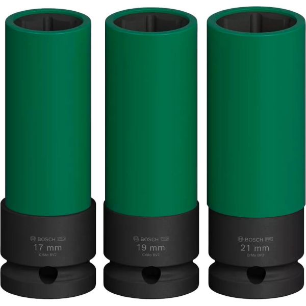 Набор ударных торцевых головок Bosch Professional Extra Deep 3шт 1/2" 85мм