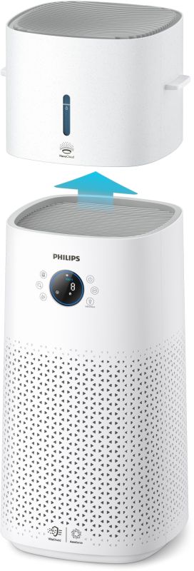 Климатический комплекс  PHILIPS очист+увлажн. Series 3000, 130м2, 505м3/час, пульт ДУ, дисплей, Nano, НЕРА,предварит.,угольный фильтр, Wi-Fi, 6 режимов, белый