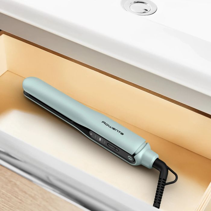 Випрямитель Rowenta Thermoglide, темп.режимов-5, 150-230С, дисплей, ионизация, титан, светло-зеленый