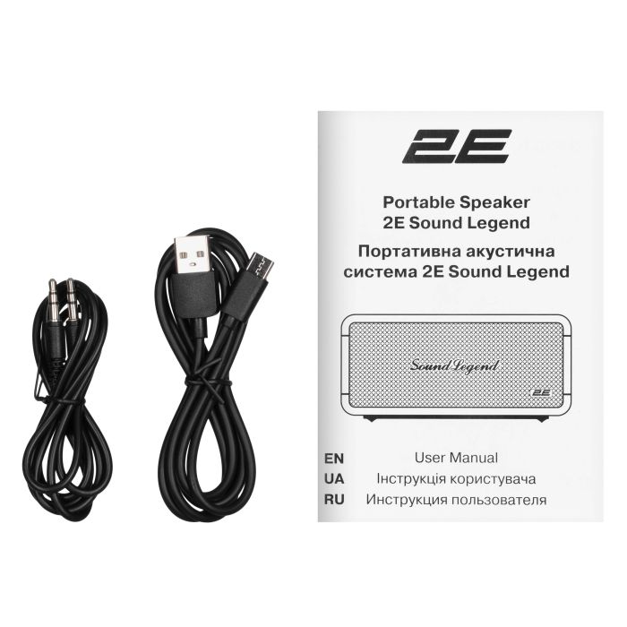 Портативна акустична система 2E SoundLegend Mini 40Вт, BT 5.3, TWS, FLAC, MP3, WAV, EQ, PowerBank, IPX6, Чорний