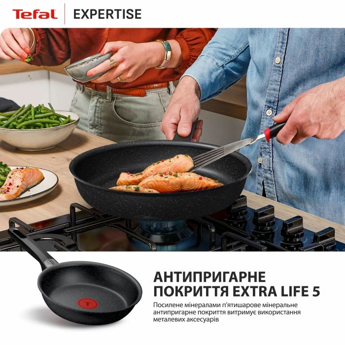 Сковорода Tefal Expertise, 24см, алюминий, бакелит, черный