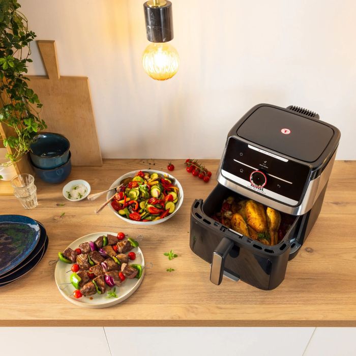 Мультипечь Tefal Easy Fry Silence XXL Smart Vision, 1800Вт, чаша-7л, сенсорное управл., пластик, черный