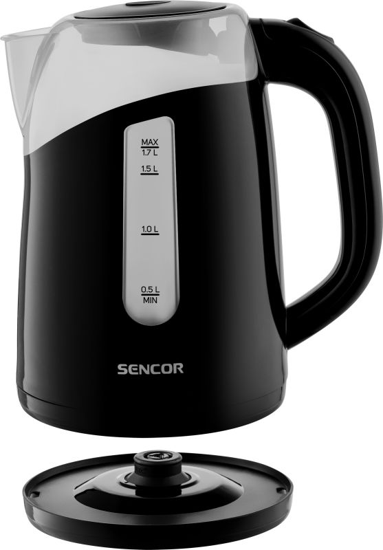 Электрочайник Sencor 1.7л, Strix, пластик, глянец, черный