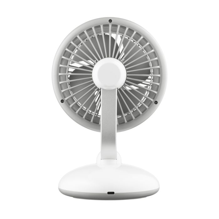 Вентилятор  AviaFan  настільний, 12см, акумулятор, підсвічування, USB-A Type-C, білий ARDESTO FT-F3600W