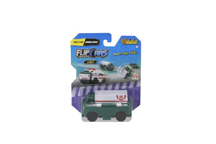 Машинка-трансформер Flip Cars 2в1 Міський транспорт, Вантажівка і Швидка допомога