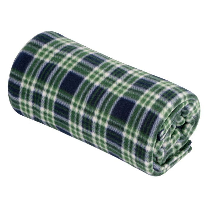 Плед Ardesto Christmas Fleece 130x160см, 100% поліестер, клітинка, зелений