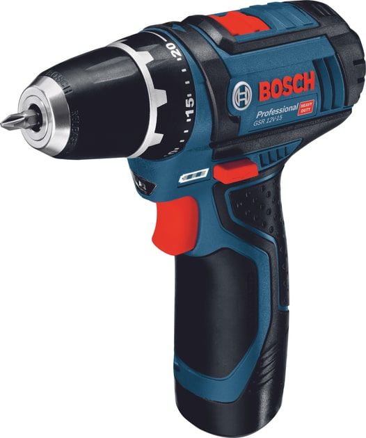 Шуруповерт-дрель аккумуляторная Bosch GSR 12V-15 2х2А·час 30Нм 400·1300об·мин 0.89кг GAL 12V-20 + набор ручного инструмента