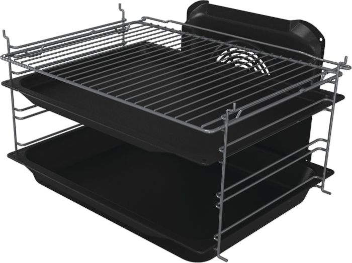 Плита Gorenje комбінована, 71л, 60x60см, дисплей, IconLed, чавун, білий