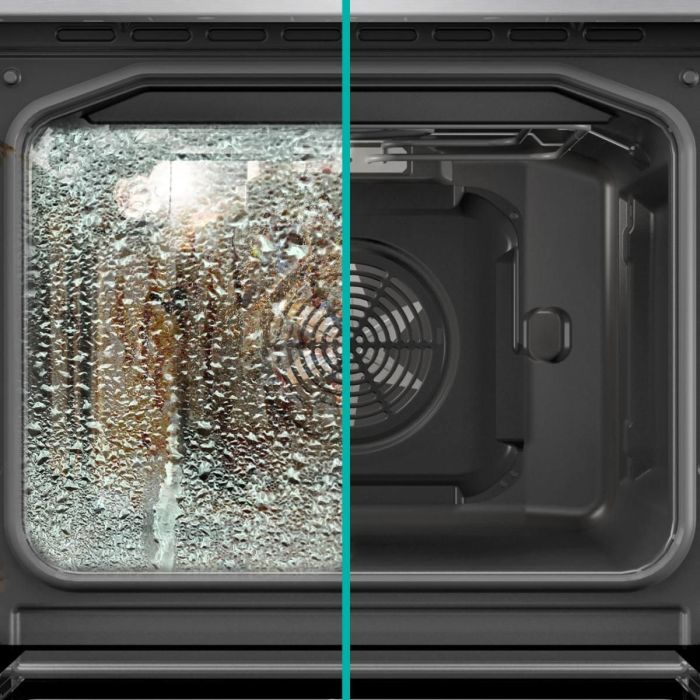 Плита Gorenje комби, 71л, 60x60см, дисплей,  эмалированные реш, программатор IconLed,нерж