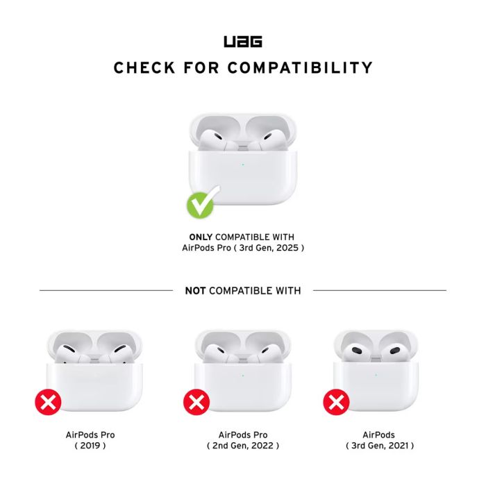 Чохол UAG для AirPods Pro (Gen 3, 2025), Scout, Black