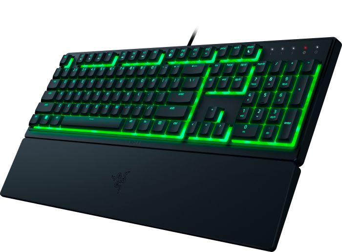 Клавиатура мембранная Razer Ornata V3 X 104key, USB-A, EN/UK, RGB, чёрный