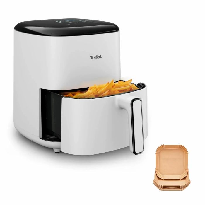 Мультипечь Tefal Eas yFry Max, 1500Вт, чаша-5л, сенсорное управл., 10 программ, пластик, белый