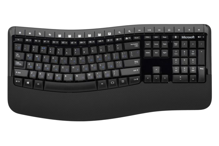 Комплект клавиатура и мышь Microsoft  Comfort Desktop 5050 WL, EN/UK/RU, чёрный