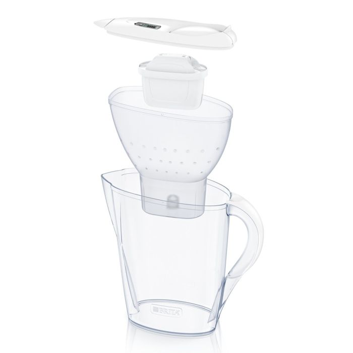 Фильтр-кувшин Brita Marella Memo MXPro 2.4л (1.4л очищенной воды) с фильтр-картриджем, белый