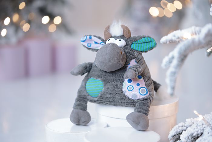 М'яка іграшка Same Toy Корова/Бик 18см, сірий