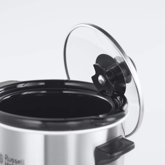 Повільноварка Russell Hobbs CompactHome, 145Вт, чаша-2л, механічне керув., знімна кришка, нерж. сталь, сірий