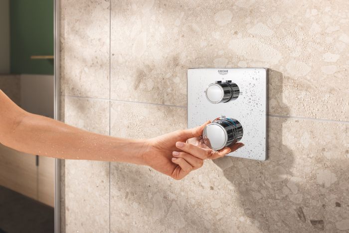 Душова система Grohe QuickFix Precision прихованого монтажу з Vitalio Rain Mono 310 Cube, хром