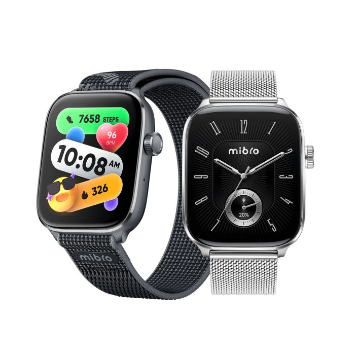 Смарт-годинник Mibro Fit 44мм, 1.75", 390x450, AMOLED, BT 5.3, GPS, 5 ATM, чорний