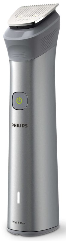 Тример Philips Series 5000, для бороди, вусів, окантовки, голови, тіла, акум., насадок-12, сталь, сірий