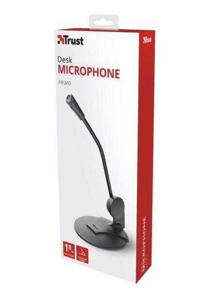 Мікрофон комп’ютерний Trust Primo Desk, Omni, 3.5 Mini Jack, 1.78м, чорний