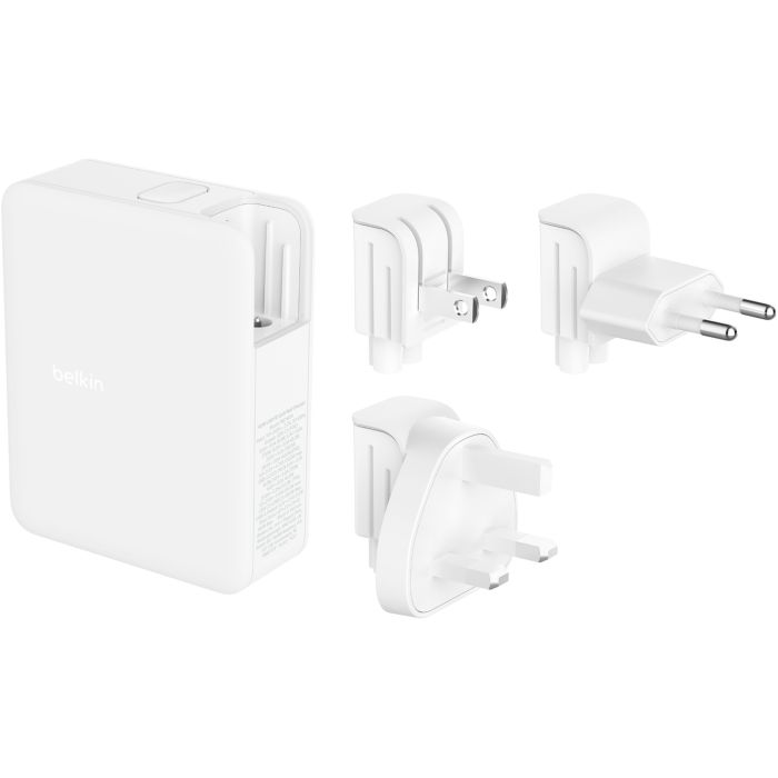 Зарядное устройство сетевое Belkin 140Вт 3хUSB-С GAN PD PPS, USB-A, белый