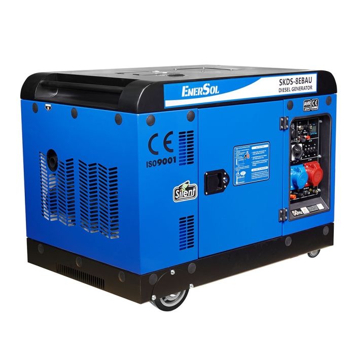 Генератор дизельний EnerSol, 230В/380В, 1/3 фази, 7.5/8кВт, електростартер, 221кг