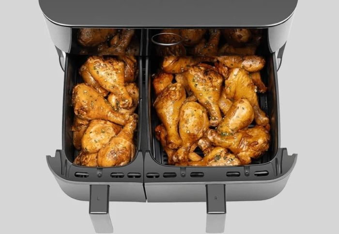Мультипечь Xiaomi Dual Zone Air Fryer 10L 2700Вт, чаша-10л, сенсорное управл., пластик, чорний