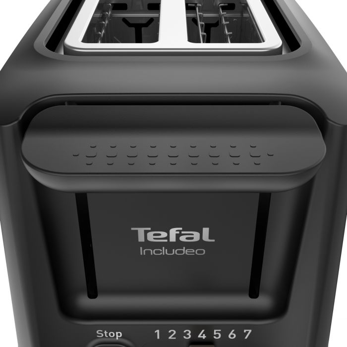 Тостер Tefal Includeo 850Вт, разморозка, пластик, черный