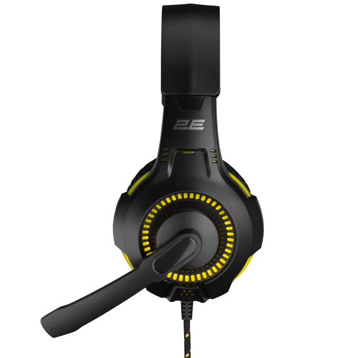 Гарнитура игровая 2E GAMING HG300, mini-jack/dual 3.5mm, LED, 2м, чёрный