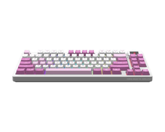 Клавиатура механическая MSI FORGE GK600 TKL W VIOLET UA 83key, mechanical Linear, USB-A, Wireless, Bluetooth, EN/UKR/RU, RGB, фиолетовый