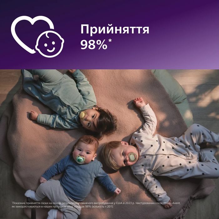 Пустышка Avent Ultra Air, 0-6 мес., 2 шт, нейтральный дизайн.