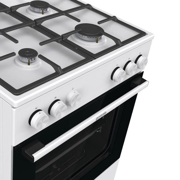 Плита Gorenje газова, 72л, 60x60см, чавун, білий