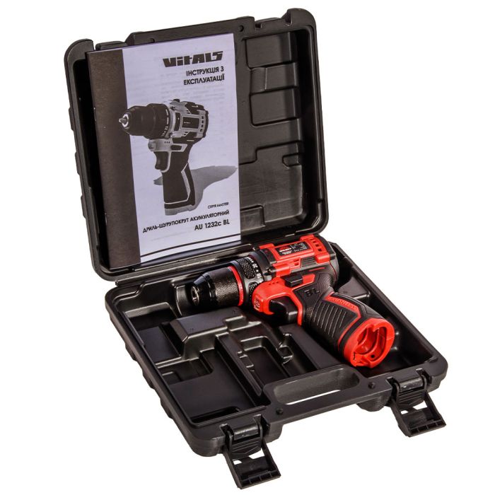 Шурупокрут-дриль акумуляторний Vitals Master AU 1232c BL 12В 32Нм 400·1400об/хв 1.1кг без АКБ та ЗП