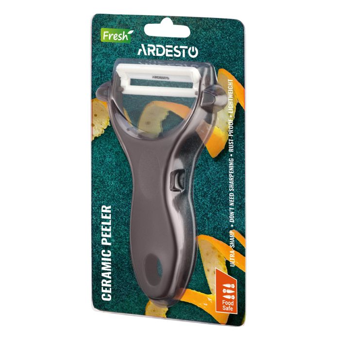 Овощечистка керамическая Ardesto Fresh, керамика, пластик, коричневый