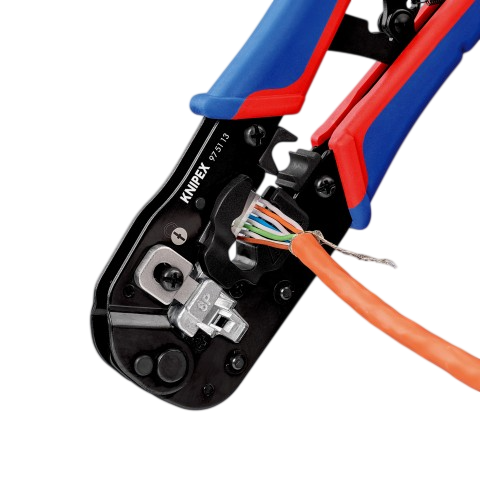 Кліщі обтискні KNIPEX Western, для обтиску штекерів 190мм фосфатовані 0.345кг