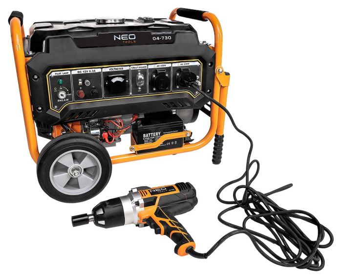 Генератор бензиновий Neo Tools 230В (1 фаза), 2.8/3кВт, електростартер, AVR, 45кг