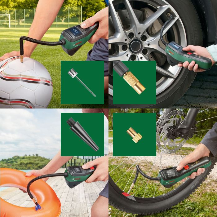 Компресор автомобільний акумуляторний Bosch EasyPump, 3.6 В, 3 Ач, 10.3 бар, 10 л/хв, 0.4кг