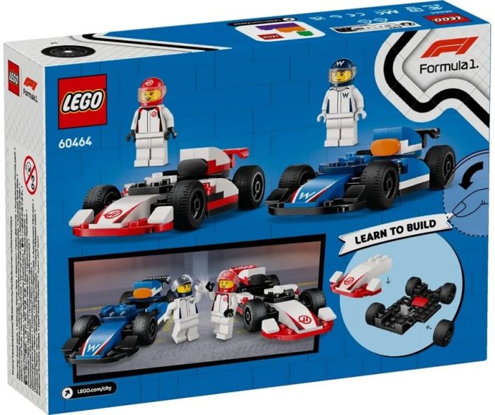 Конструктор LEGO City Автомобили для перегонов F1 команд Williams Racing и Haas F1
