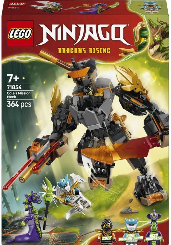 Конструктор LEGO Ninjago Робот Коула для місії і Дракон Зейн
