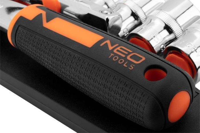 Набір торцевих головок Neo Tools, 1/2", тріскачка 90 зубців, CrV, 12шт