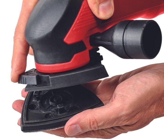 Шлифмашина дельтавидная Einhell TC-DS 20 E, 200Вт, 90х90х90мм, 12000-22000об/мин, 9 шлифбумаг, 0.84кг