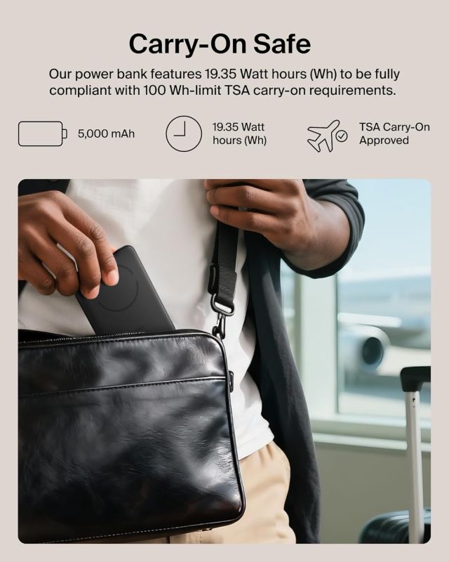 Акумулятор портативний літій-іонний Power Bank Belkin 5000мА·год, 20Вт PD/Qi2 15Вт, Magnetic Kickstand, чорний