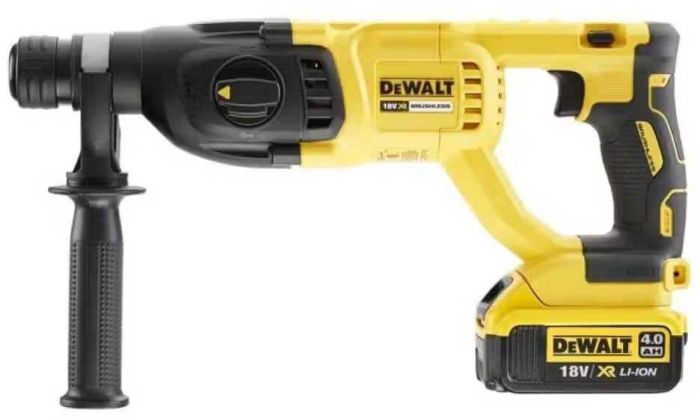 Перфоратор аккумуляторный DeWalt SDS PLUS бесщеточный 18В XR Li-Ion акб 1х4А·час 2.6Дж 0-5500уд/мин 0-1500об·мин 3 режима кейс 2.88кг