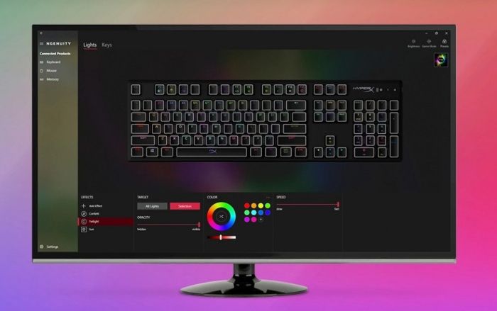 Клавиатура механическая HyperX Alloy Origins PBT 104key, AqUK, USB-A, EN/UA, RGB, черный