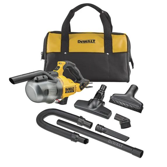 Аккумуляторный пылесос DeWalt 18B XR Li-lon D318мм контейнер 0.л 217л/с 1.5кг без АКБ и ЗП