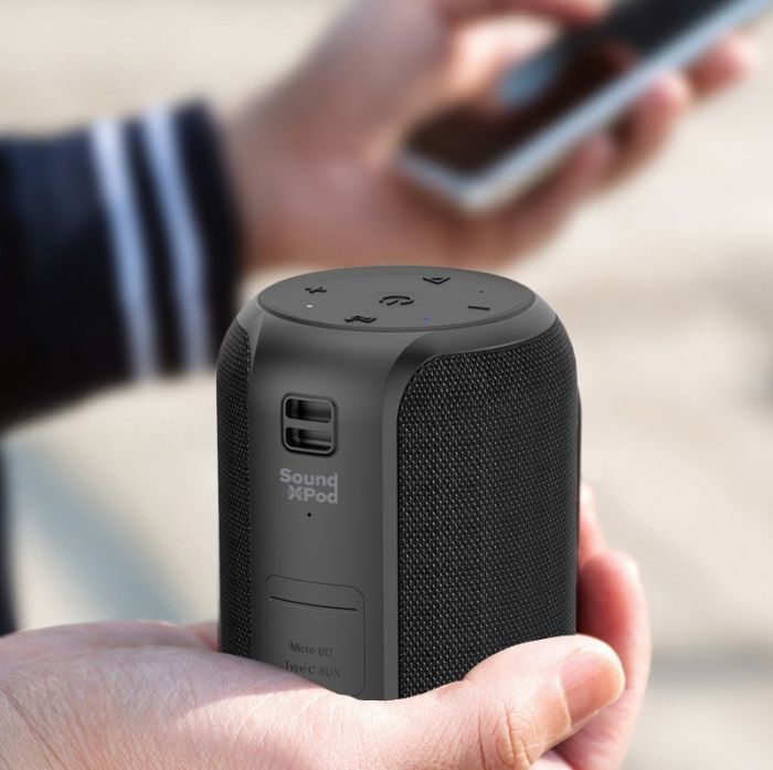 Портативна акустична система 2E SoundXPod 15Вт, BT 5.3, TWS, IPX6, Чорний