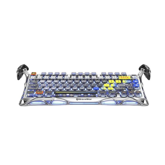 Клавиатура механическая GravaStar Mercury K1 Pro 80keys, GravaStar x Kailh Speedy Mint, BT/WL/USB, RGB, Interstellar Silver
