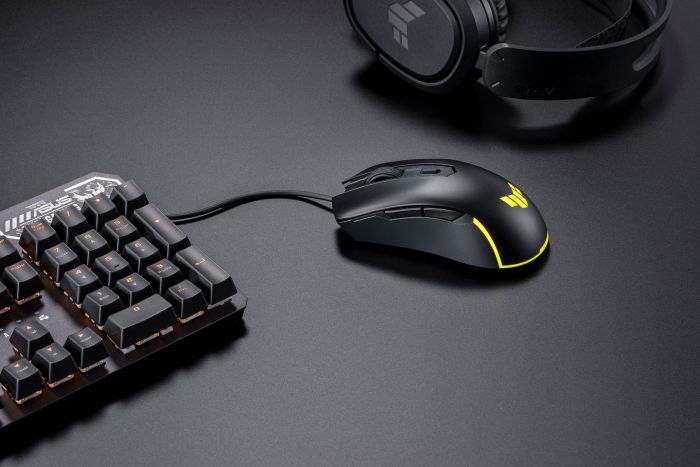Мышь ASUS TUF M3 GEN II, RGB, USB-A, чёрный