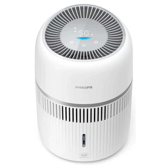 Зволожувач повітря Philips традиційне зволоження, 44м2, 3.5л, 300мл/г, електр. кер-ння, дисплей. сенсор, білий