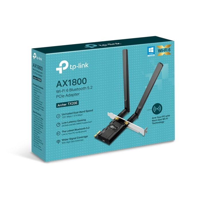 WiFi-адаптер TP-LINK Archer TX20E AX1800, PCI-Express x1, BT5.2